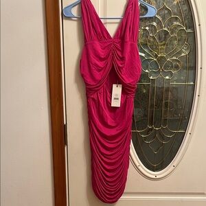 LoveShackFancy Bataan Dress medium berry spritz NWT